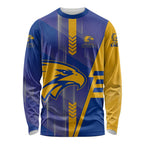 Personalized West Coast Eagles Long Sleeve Shirt Modern Geometric Sports Graphic Style