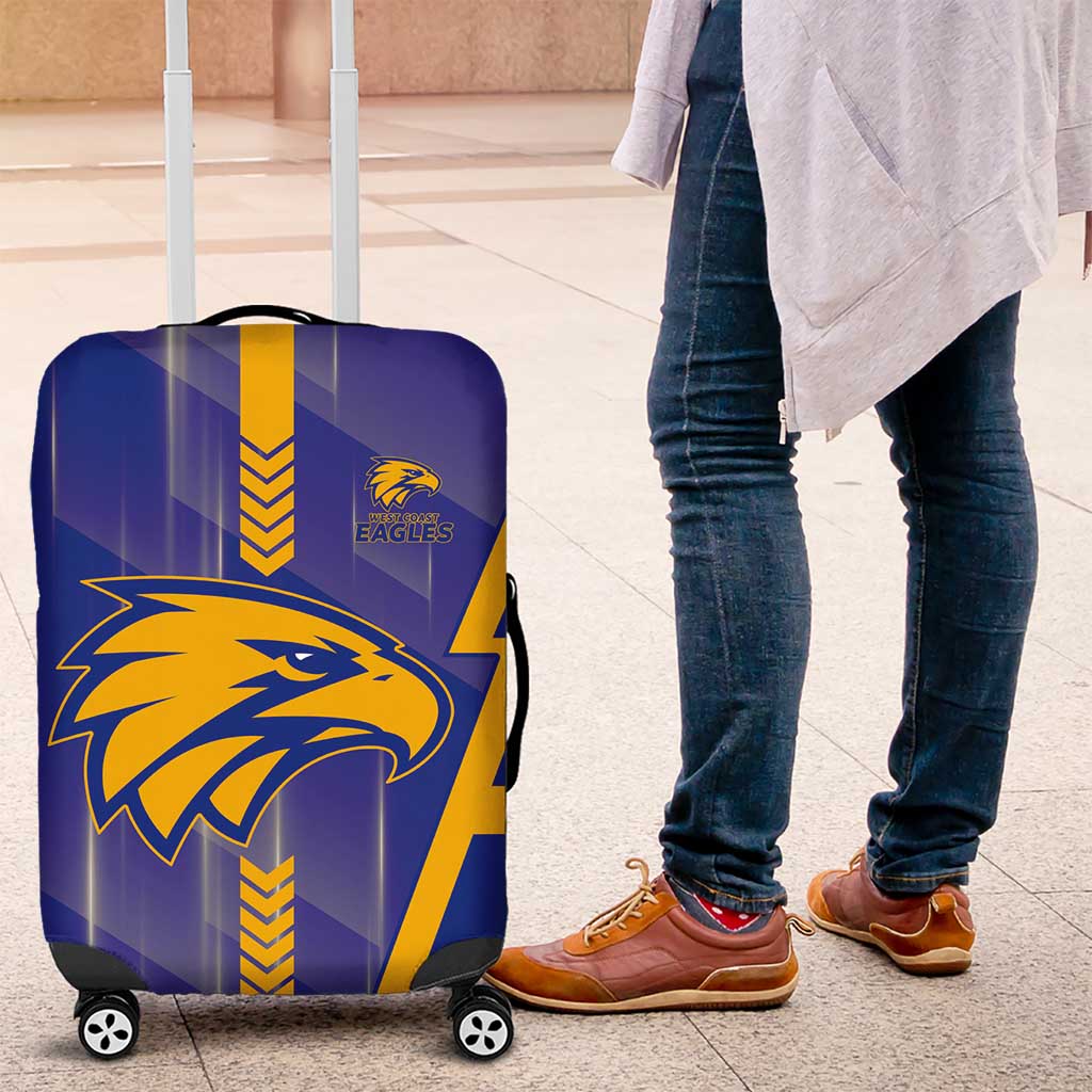 West Coast Eagles Luggage Cover Modern Geometric Sports Graphic Style