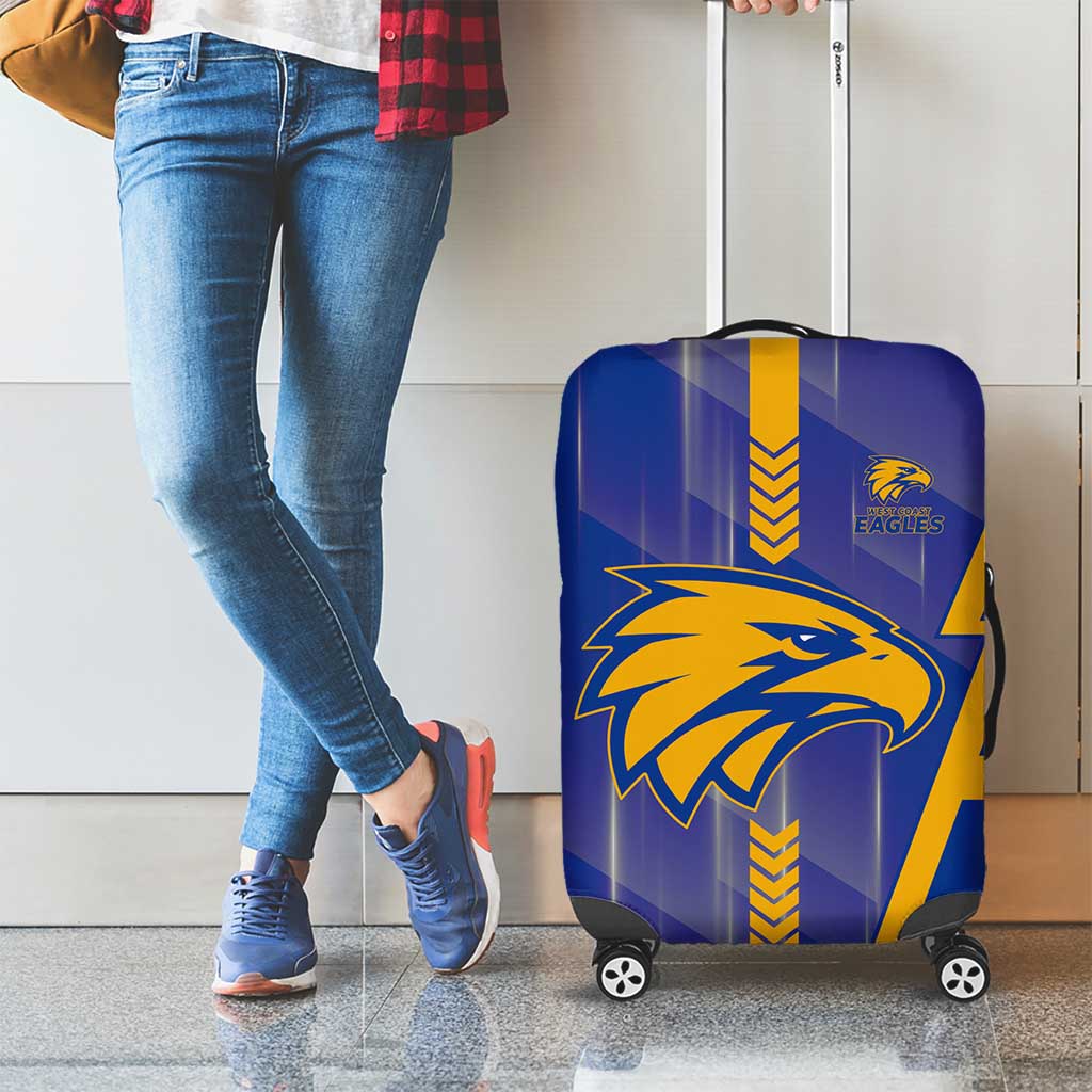 West Coast Eagles Luggage Cover Modern Geometric Sports Graphic Style