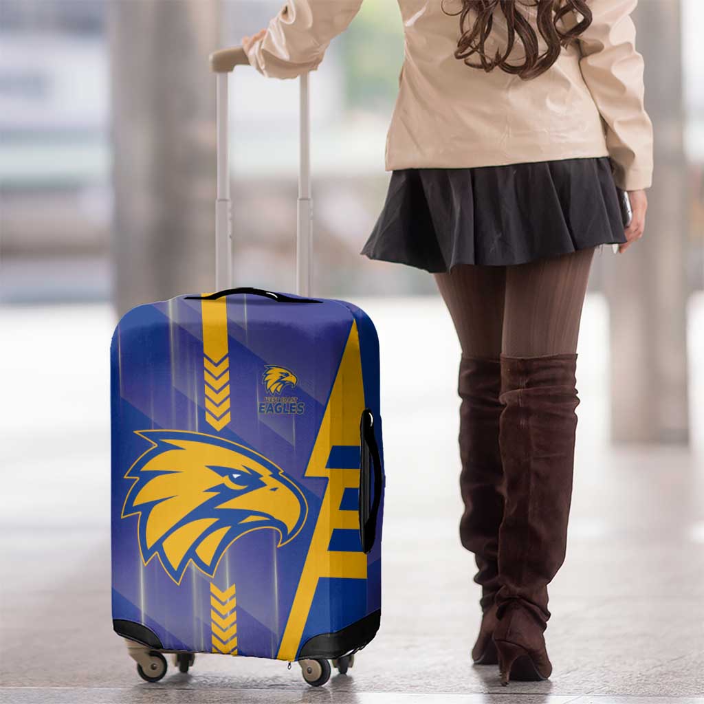 West Coast Eagles Luggage Cover Modern Geometric Sports Graphic Style