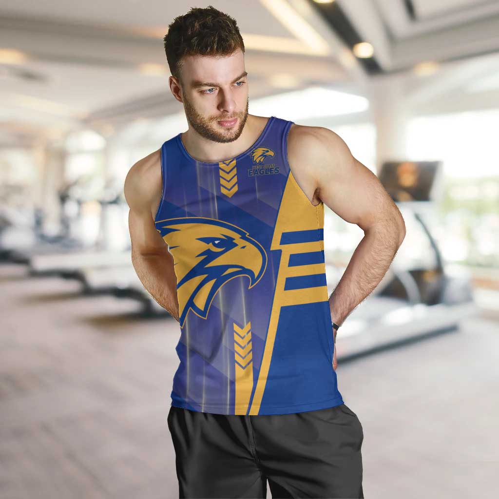 Personalized West Coast Eagles Men Tank Top Modern Geometric Sports Graphic Style