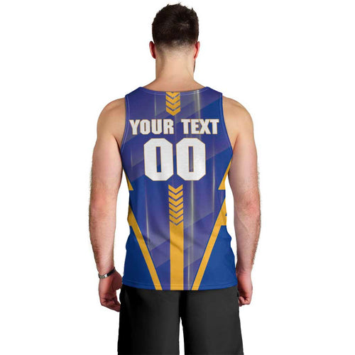 Personalized West Coast Eagles Men Tank Top Modern Geometric Sports Graphic Style