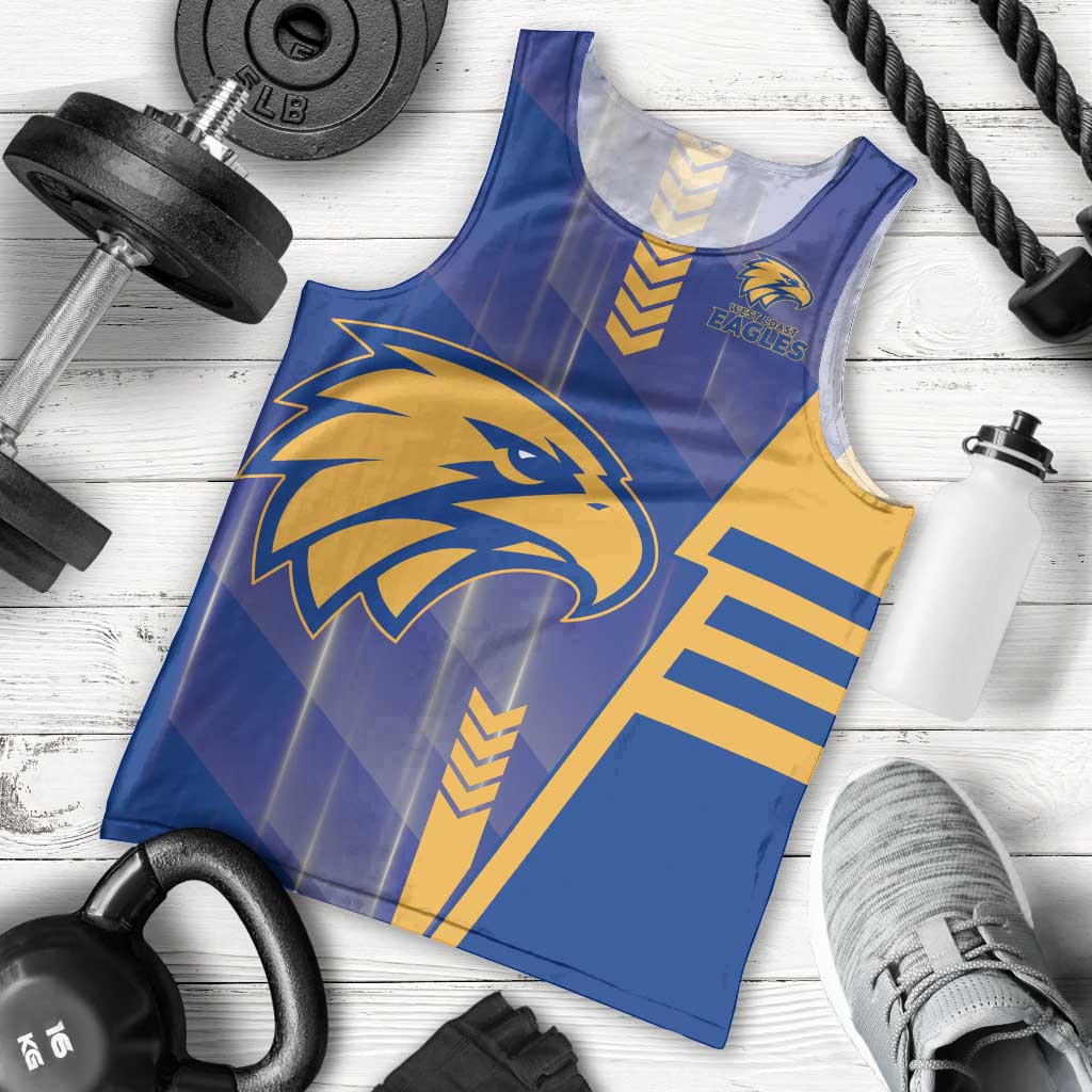 Personalized West Coast Eagles Men Tank Top Modern Geometric Sports Graphic Style