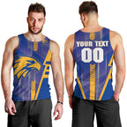 Personalized West Coast Eagles Men Tank Top Modern Geometric Sports Graphic Style