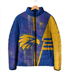 Personalized West Coast Eagles Padded Jacket Modern Geometric Sports Graphic Style