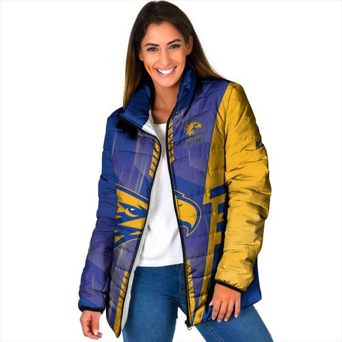 Personalized West Coast Eagles Padded Jacket Modern Geometric Sports Graphic Style