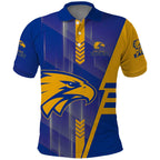 Personalized West Coast Eagles Polo Shirt Modern Geometric Sports Graphic Style