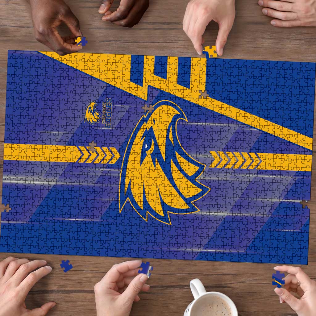 West Coast Eagles Puzzle Modern Geometric Sports Graphic Style