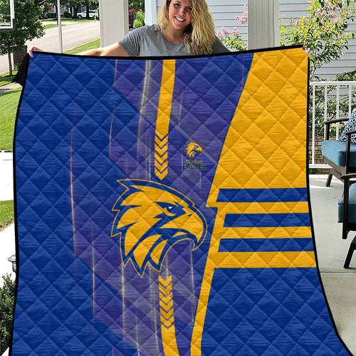 West Coast Eagles Quilt Modern Geometric Sports Graphic Style