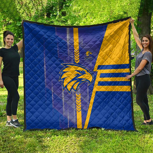 West Coast Eagles Quilt Modern Geometric Sports Graphic Style