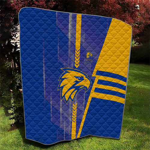 West Coast Eagles Quilt Modern Geometric Sports Graphic Style