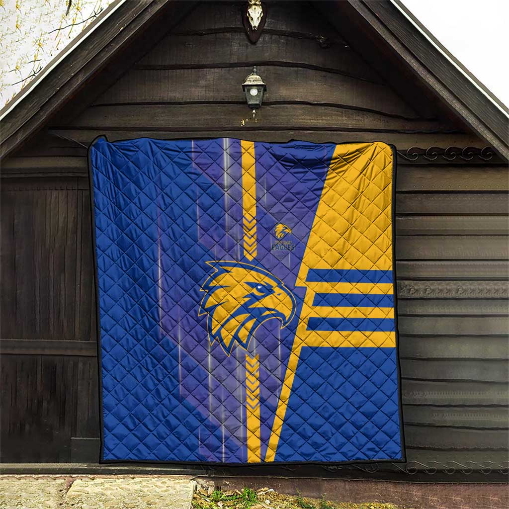 West Coast Eagles Quilt Modern Geometric Sports Graphic Style