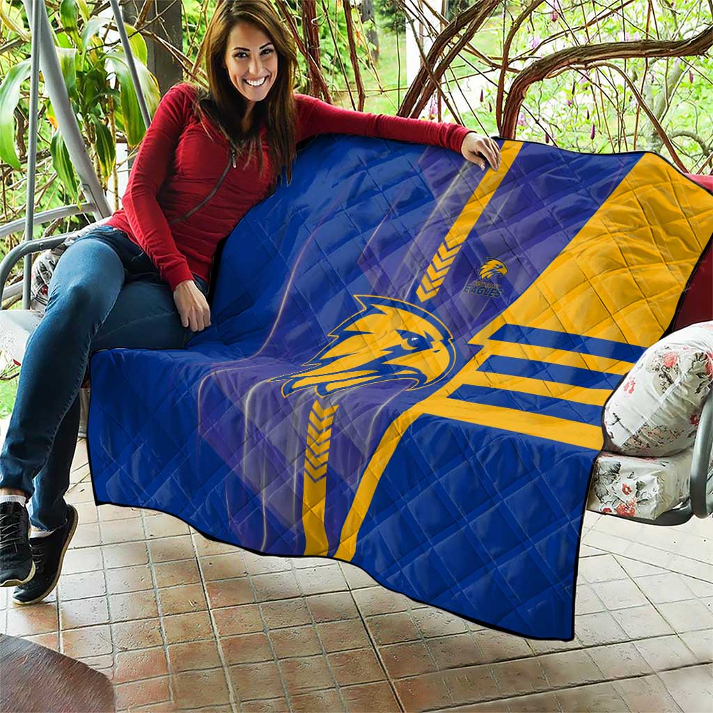 West Coast Eagles Quilt Modern Geometric Sports Graphic Style