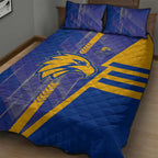 West Coast Eagles Quilt Bed Set Modern Geometric Sports Graphic Style