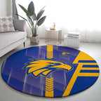 West Coast Eagles Round Carpet Modern Geometric Sports Graphic Style