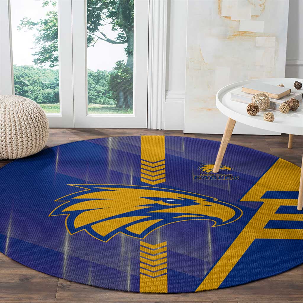 West Coast Eagles Round Carpet Modern Geometric Sports Graphic Style