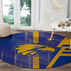 West Coast Eagles Round Carpet Modern Geometric Sports Graphic Style