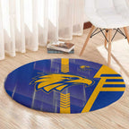 West Coast Eagles Round Carpet Modern Geometric Sports Graphic Style
