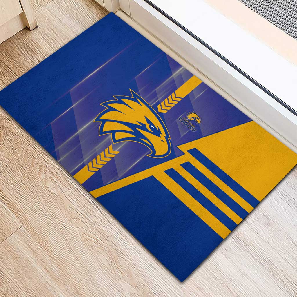 West Coast Eagles Rubber Doormat Modern Geometric Sports Graphic Style