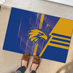 West Coast Eagles Rubber Doormat Modern Geometric Sports Graphic Style