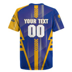 Personalized West Coast Eagles Rugby Jersey Modern Geometric Sports Graphic Style