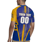 Personalized West Coast Eagles Rugby Jersey Modern Geometric Sports Graphic Style
