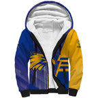 Personalized West Coast Eagles Sherpa Hoodie Modern Geometric Sports Graphic Style