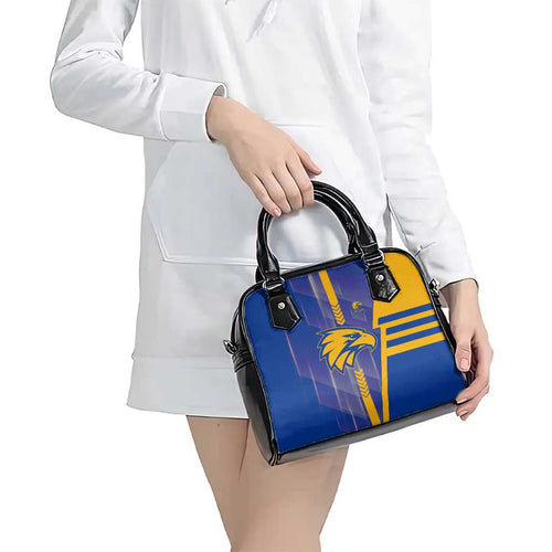 West Coast Eagles Shoulder Handbag Modern Geometric Sports Graphic Style