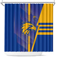 West Coast Eagles Shower Curtain Modern Geometric Sports Graphic Style