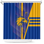 West Coast Eagles Shower Curtain Modern Geometric Sports Graphic Style