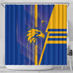 West Coast Eagles Shower Curtain Modern Geometric Sports Graphic Style