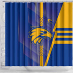 West Coast Eagles Shower Curtain Modern Geometric Sports Graphic Style