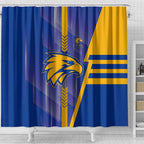 West Coast Eagles Shower Curtain Modern Geometric Sports Graphic Style