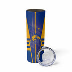 Personalized West Coast Eagles Skinny Tumbler Modern Geometric Sports Graphic Style