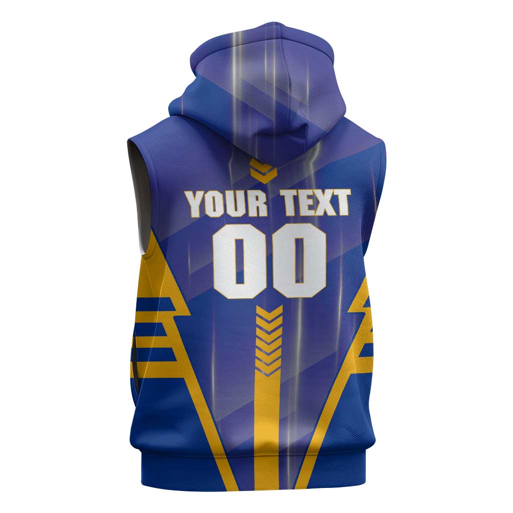 Personalized West Coast Eagles Sleeveless Hoodie Modern Geometric Sports Graphic Style