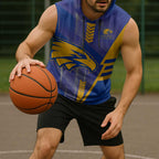 Personalized West Coast Eagles Sleeveless Hoodie Modern Geometric Sports Graphic Style