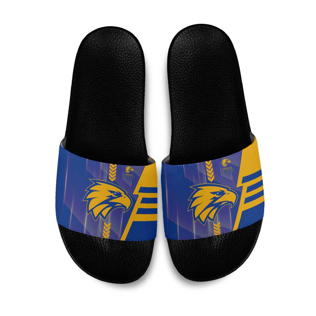 West Coast Eagles Slide Sandals Modern Geometric Sports Graphic Style