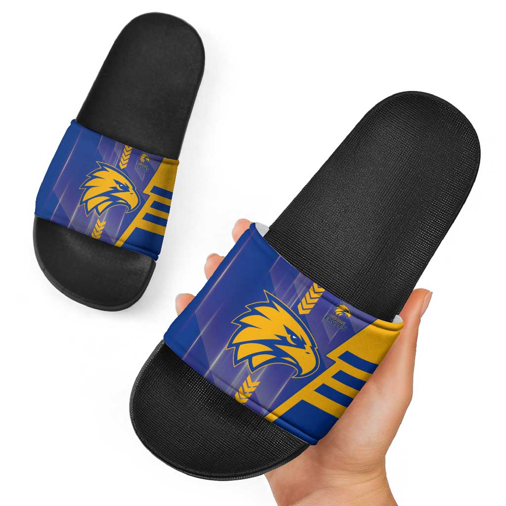 West Coast Eagles Slide Sandals Modern Geometric Sports Graphic Style