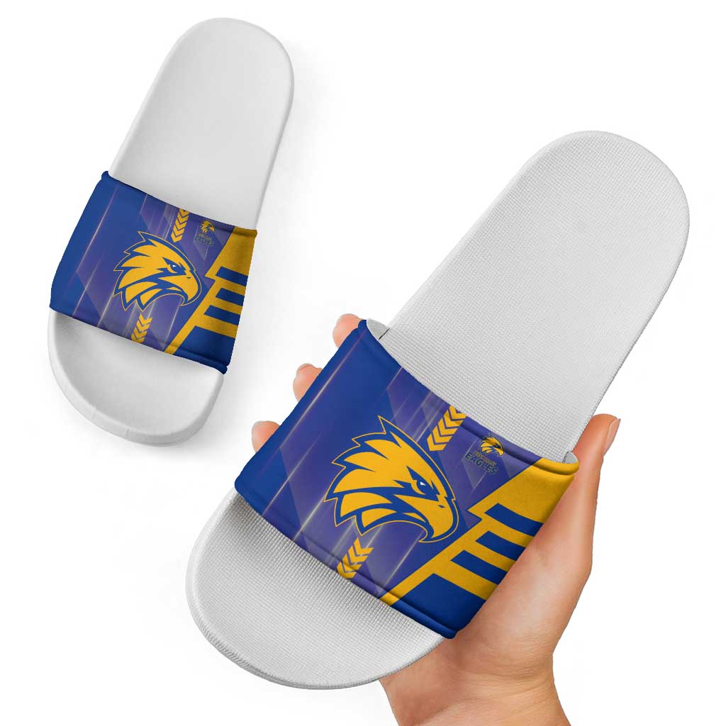 West Coast Eagles Slide Sandals Modern Geometric Sports Graphic Style