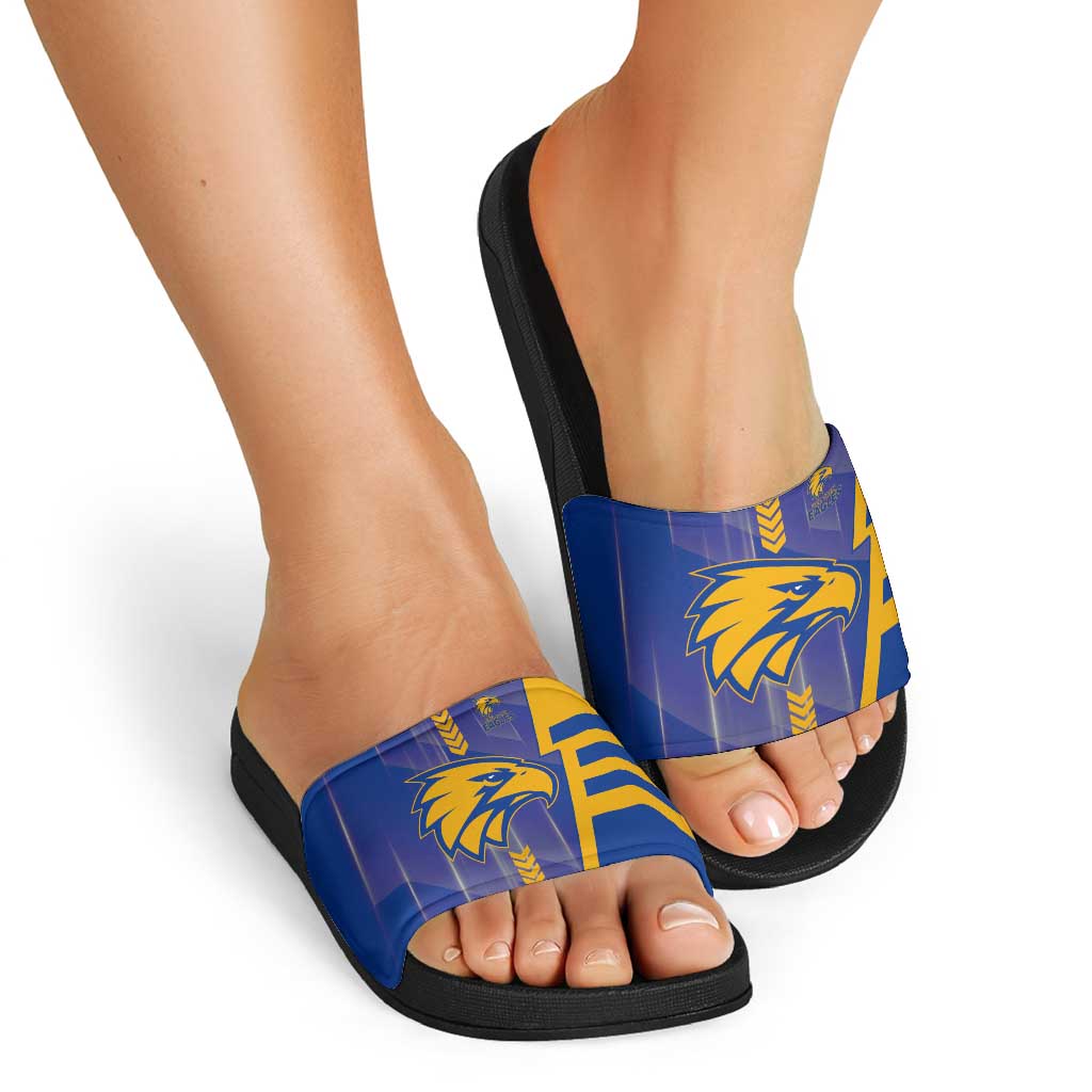 West Coast Eagles Slide Sandals Modern Geometric Sports Graphic Style