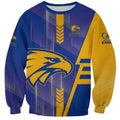 Personalized West Coast Eagles Sweatshirt Modern Geometric Sports Graphic Style