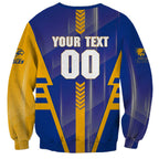 Personalized West Coast Eagles Sweatshirt Modern Geometric Sports Graphic Style