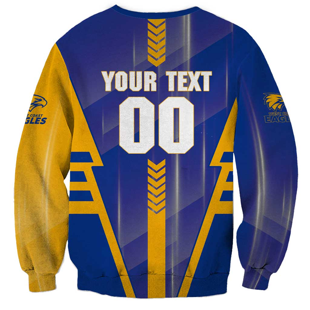 Personalized West Coast Eagles Sweatshirt Modern Geometric Sports Graphic Style