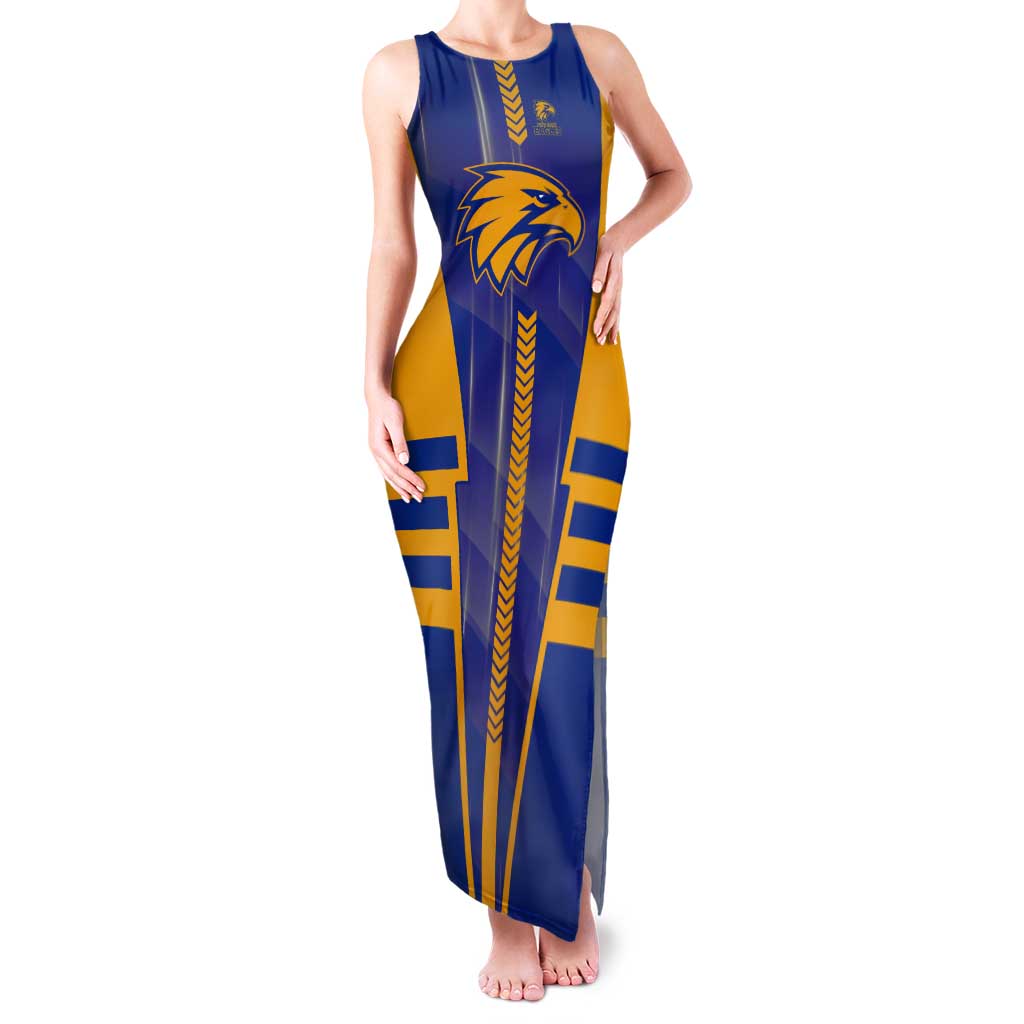 Personalized West Coast Eagles Tank Maxi Dress Modern Geometric Sports Graphic Style