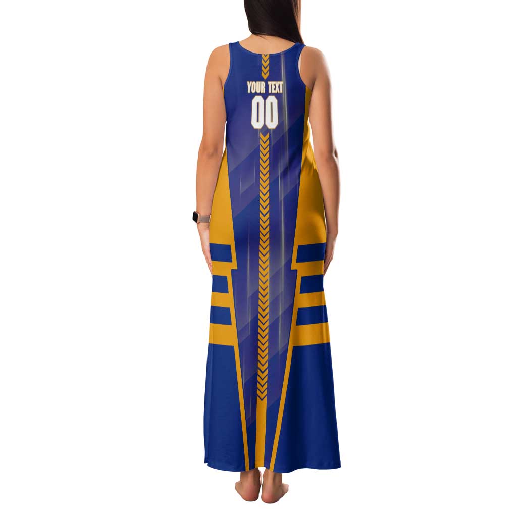 Personalized West Coast Eagles Tank Maxi Dress Modern Geometric Sports Graphic Style