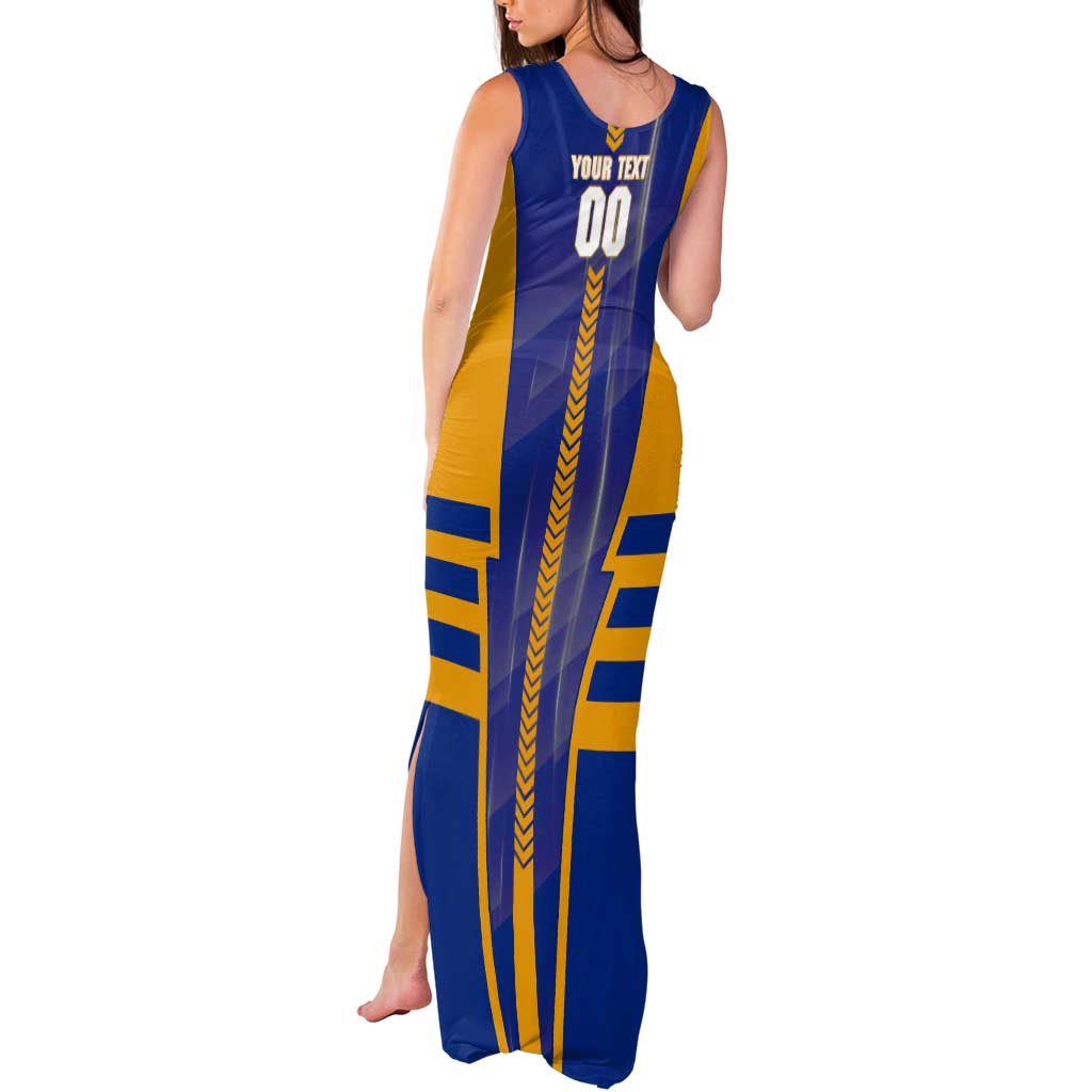 Personalized West Coast Eagles Tank Maxi Dress Modern Geometric Sports Graphic Style