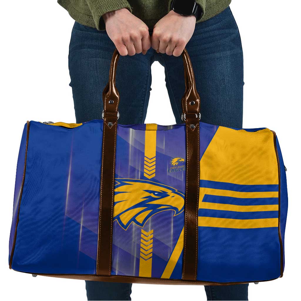 West Coast Eagles Travel Bag Modern Geometric Sports Graphic Style