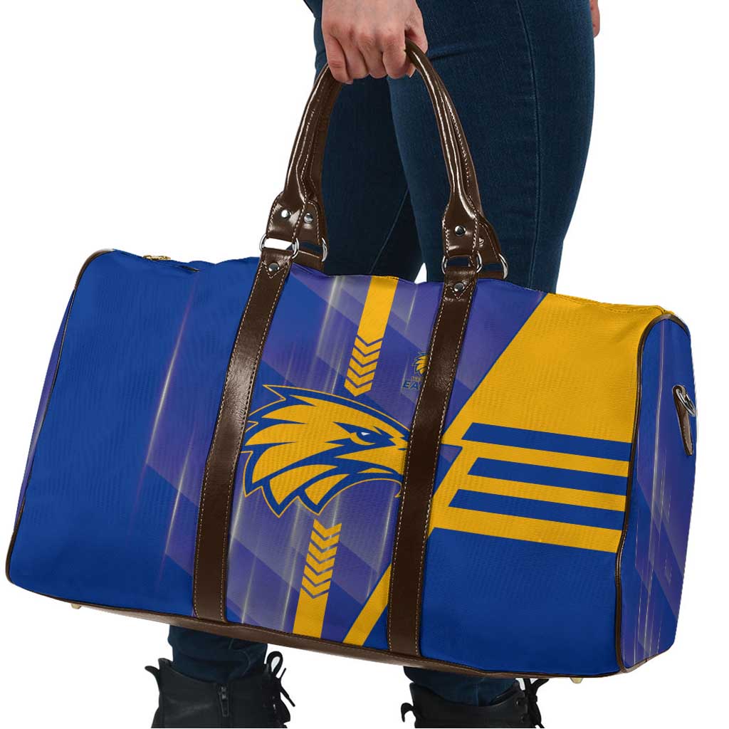 West Coast Eagles Travel Bag Modern Geometric Sports Graphic Style