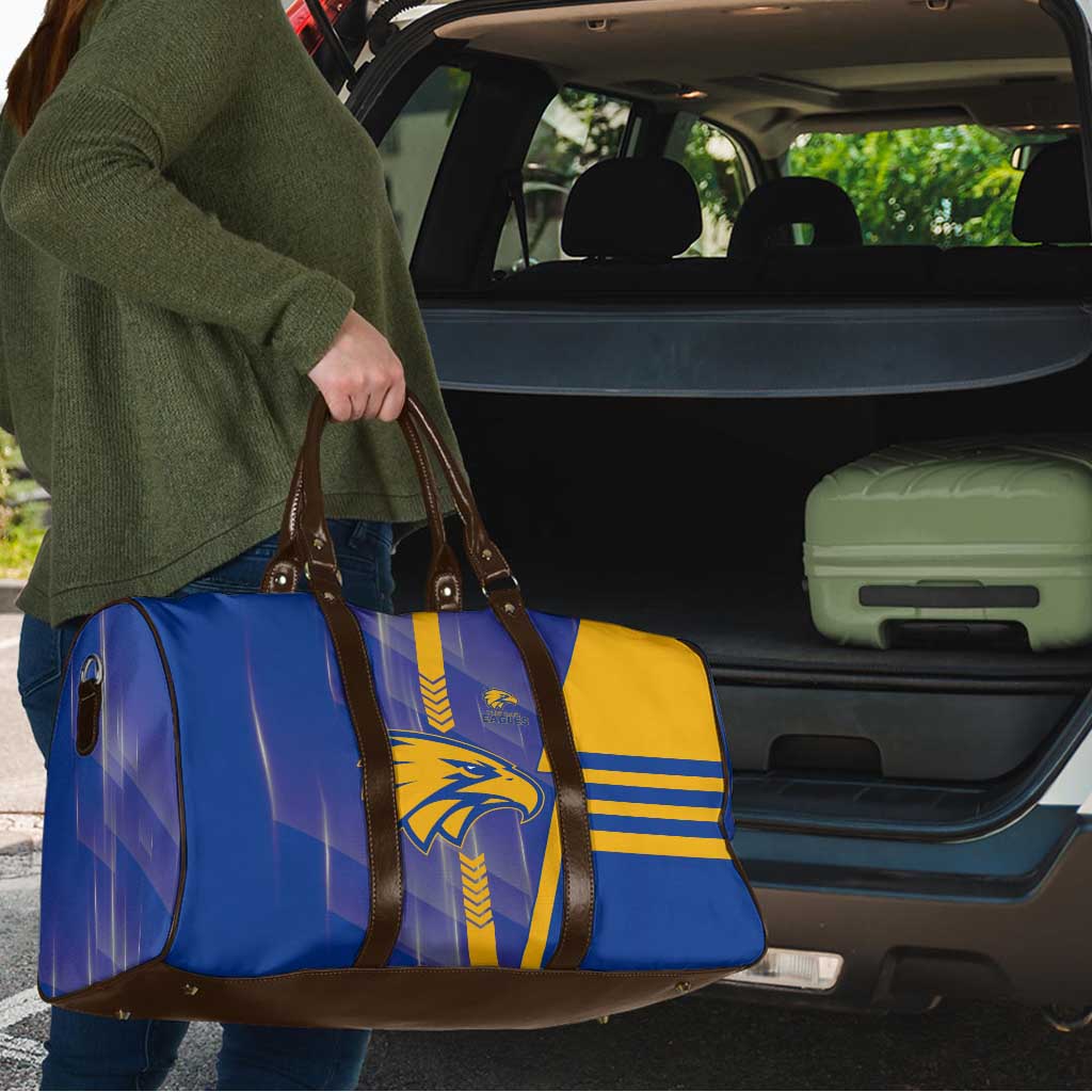 West Coast Eagles Travel Bag Modern Geometric Sports Graphic Style