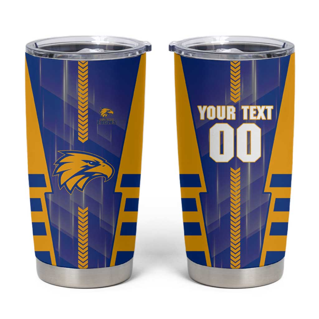Personalized West Coast Eagles Tumbler Cup Modern Geometric Sports Graphic Style